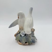Royal Copenhagen Denmark Porcelain #402 Love Birds Figurine Vintage Painted