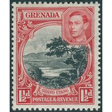 Grenada 1938 1½d. black & scarlet Perf 12½x13½ SG155a unused