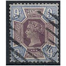 1887 SG209 9d Purple & Blue Fine Used . ..