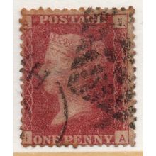 Sg43 1d red plate 175 FINE USED " I A" (reds)