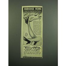 1950 Bell-Horn Tropical Weight Elastic Stockings Ad