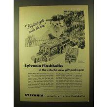 1957 Sylvania Flashbulbs Ad, Brightest Gifts Under Tree