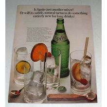 1964 Sprite Soda Ad - Subtle Natural Tartness