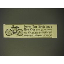 1909 Steffey Mfg. Ad - Convert your bicycle into a motor-cycle