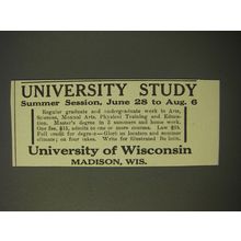 1909 University of Madison Ad - University Study Summer Session, June 28