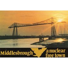 Middlesborough Nuclear Free Zone Anti Bomb Peace Postcard