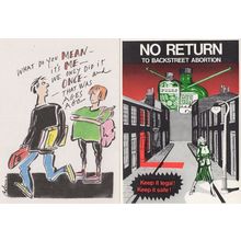 Backstreet Anti Abortion Pregnancy 2x Political Postcard s
