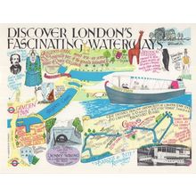 Camden Town London Waterways Zoological Gardens Rare Giant Postcard