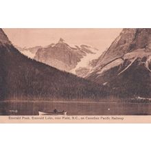 Emerald Peak Lake Field Canadian Pacific Railway Old Postcard