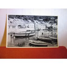 THE HARBOUR, POLPERRO, CORNWALL unused vintage postcard by Valentine =