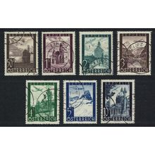 Austria Airmail stamps 7v COMPLETE 1947 Canc SG#1017-1023 MI#822-828