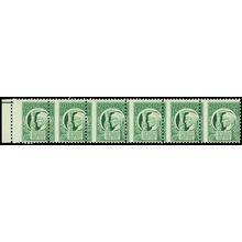 908, MNH 1¢ Misperfed Strip of 6 Stamps - EFO ERROR Freak - Stuart Katz