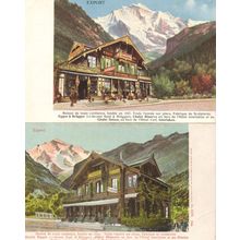 Chalet Minerve Interlaken Hotel Suisse 2x Old Switzerland Postcard s