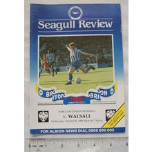 1988 programme Brighton & Hove Albion v. Walsall, 26/10