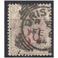 1883 SG159 3d on 3d Lilac Good/Fine Used Check Letters "GB".