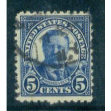 Used 557 5c Theodore Roosevelt Barely Clears A15593