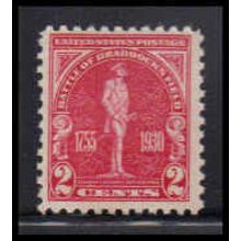 688 2c Battle of Braddock Barely Clears MNH O2491