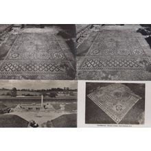 Roman Orchestra Stage Mosaics Verulamium Hertfordshire 4x Real Photo Postcard
