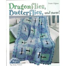 Nature Crochet Dragonflies Butterflies Ladybug Bumble Bees Squares Afghans 8ply
