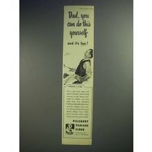 1945 Pillsbury Pancake Flour Ad - Dad, You Can Do This!