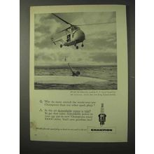 1958 Champion Spark Plugs Ad - HO 4S-3G Sikorsky