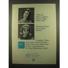 1965 Kotex Napkins Ad - Protect When Others Fail