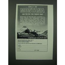 1966 Montana Highway Commission Ad - Mount Wilbur