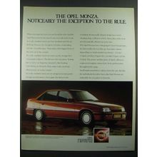 1988 Opel Monza Ad - Noticeably the Exception to the Rule