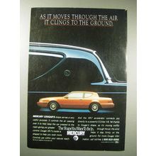 1988 Mercury Cougar XR-7 Car Ad - Clings to the Ground