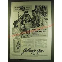 1938 Gilbey's Gin Ad - The world's great drinks begin with Gilbey's