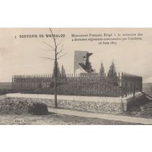 Waterloo French Monument Antique Military Postcard