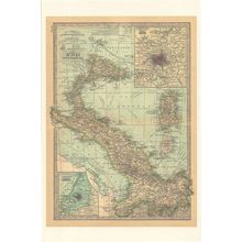 Italy The Century Atlas Map Rare Postcard