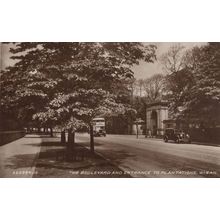 Bus At Plantations Entrance Wigan Old Real Photo Postcard