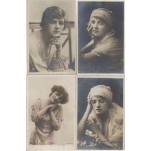 Gladys Cooper Pensive In Thought 4x Antique Postcard s
