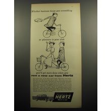 1957 Hertz Rent a Car Ad - Whether business keeps you scrambling
