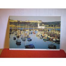 DAWN OVER THE HARBOUR by Max Payne , SCARBOROUGH, YORKSHIRE unused postcard (a =