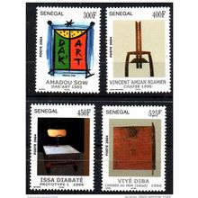 Sénégal 2004 Dak'Art 1995 Art Bauhaus Prototype Chaise 1996 1998 4 val. RARE MNH