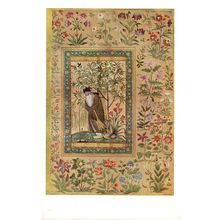 Portrait Of An Aged Mulla Mogul Medieval Indian Embroidery Old Postcard