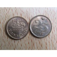 Denmark 2002 25 Ore Coin