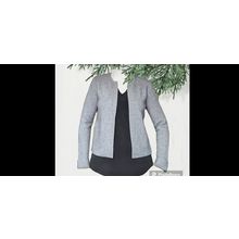 ELLE Gray Ribbed Open Front Cardigan Sweater Jacket L