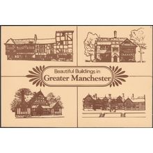 Beautiful Buildings in Greater Manchester, c.1970s - GM Council Postcard