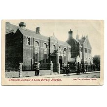 Postcard UK Isle of Wight Newport Technical Institute & Seely Library 1911