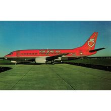 Aircraft postcard New York Air Boeing 737, N16310. Big Apple scheme. Unposted