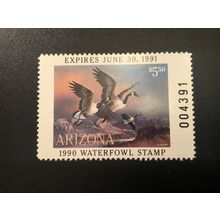 ICOLLECTZONE US Arizona 1990 #4 Duck Stamp XF NH