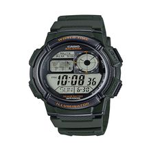 Casio Men's '10-Year Battery' Quartz Resin Watch, Color:Green (Model: AE1000W...