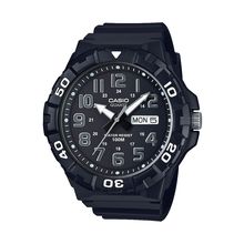 Casio Men's 'Diver Style' Quartz Resin Casual Watch, Color Black (Model: MRW-...