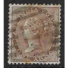 INDIA 1856-64 QV 1a BROWN USED SG39