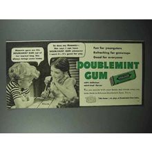 1940 Wrigley's Doublemint Gum Ad - Fun for Youngsters