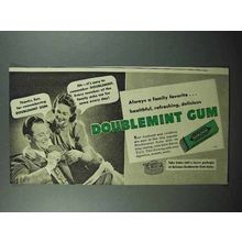 1940 Wrigley's Doublemint Gum Ad - Family Favorite