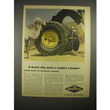 1944 Goodyear Tires Ad - Desert Ship Transport